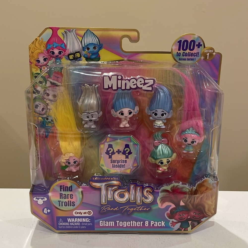 New Dreamworks Trolls Mineez Band Together GLAM TOGETHER 8 pk Set